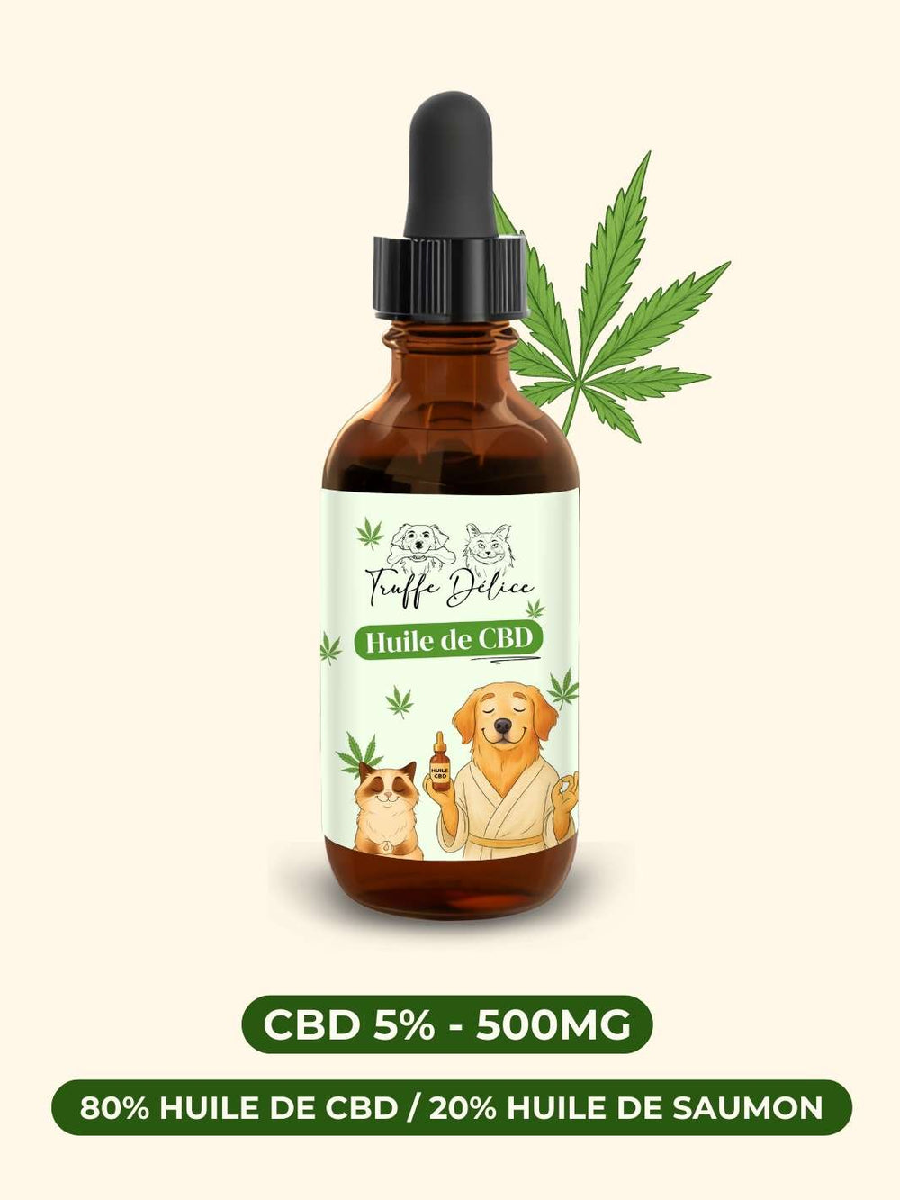 Huile CBD chien - friandise_naturelle_pour_chien - TRUFFE DÉLICE