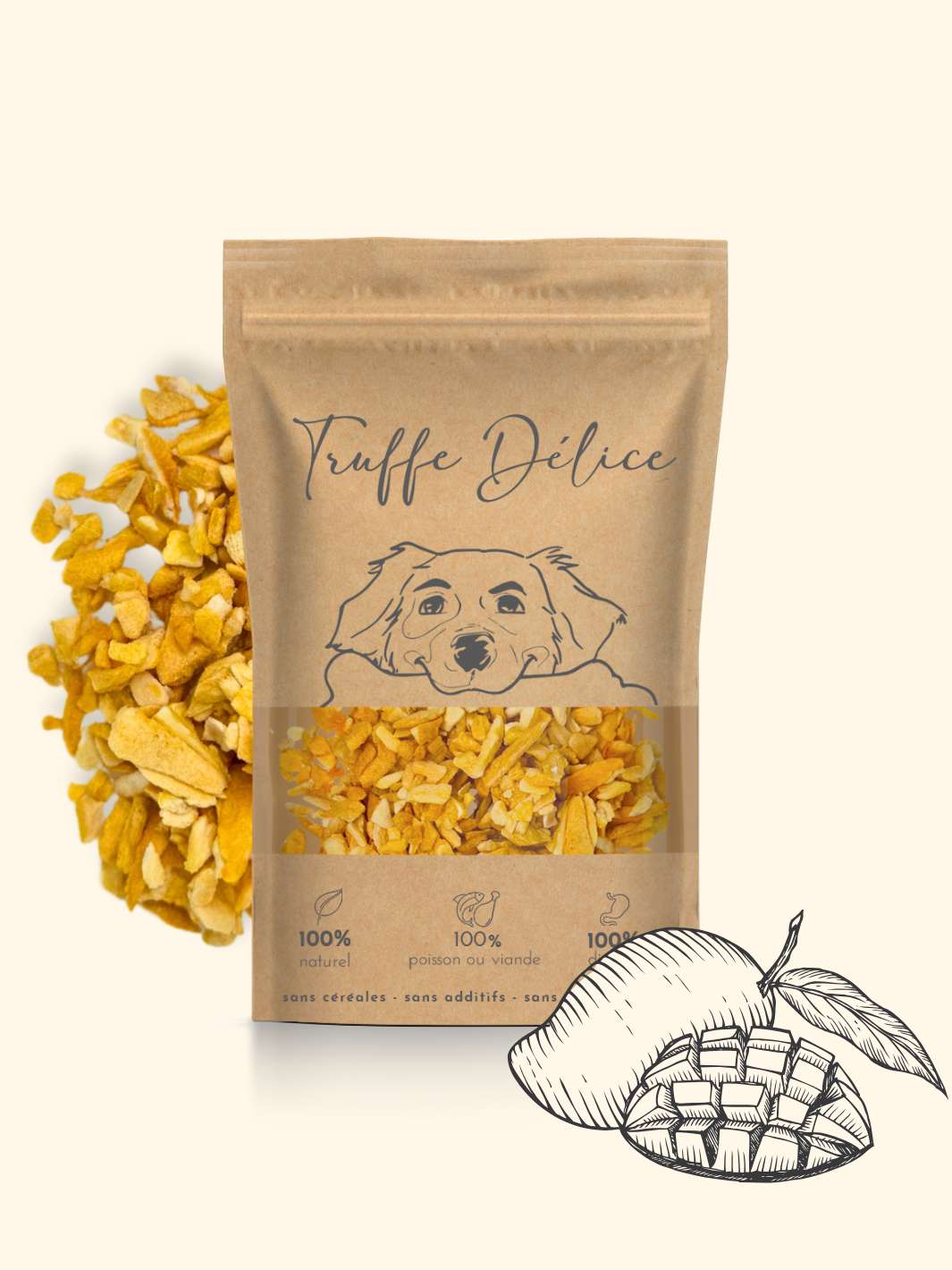 Mangue chien - friandise_naturelle_pour_chien - TRUFFE DÉLICE