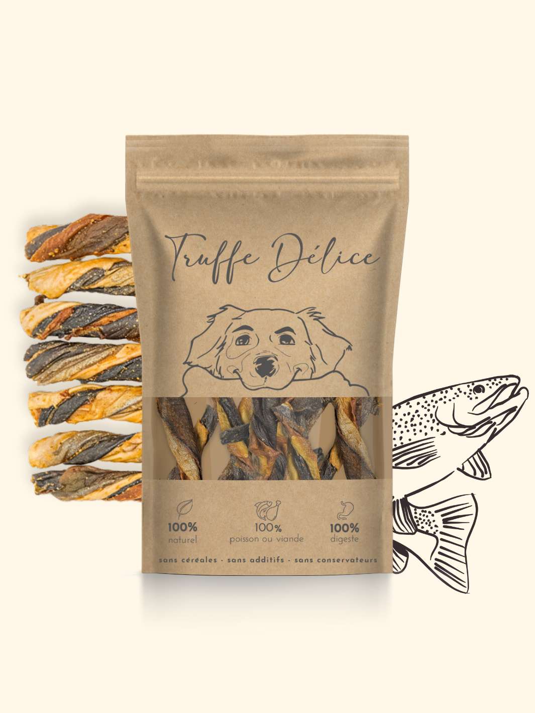 Sticks de saumon - friandise_naturelle_pour_chien - TRUFFE DÉLICE