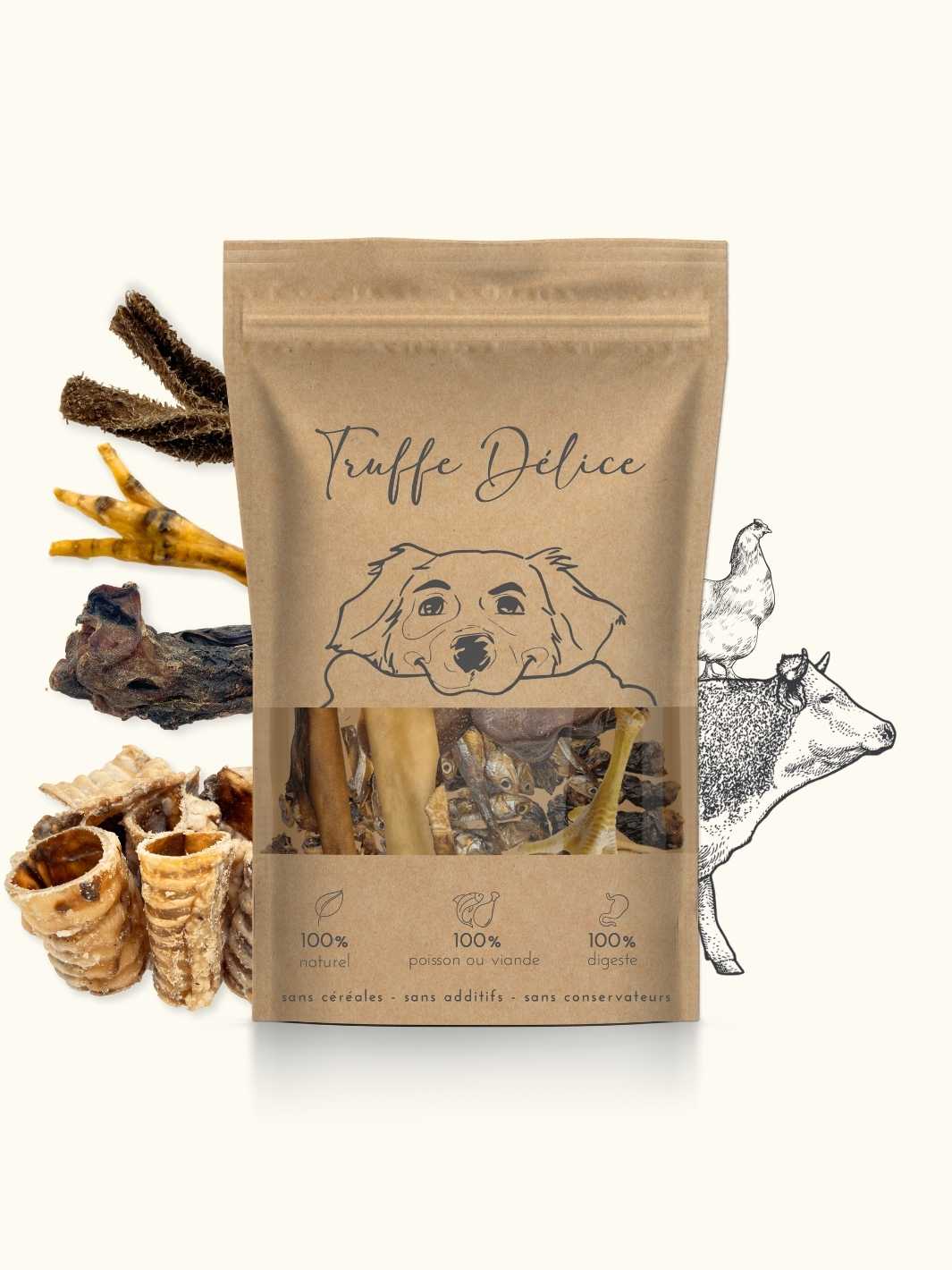 Variétés de viandes gourmandes - #friandise_naturelle_pour_chien# - Truffe delice