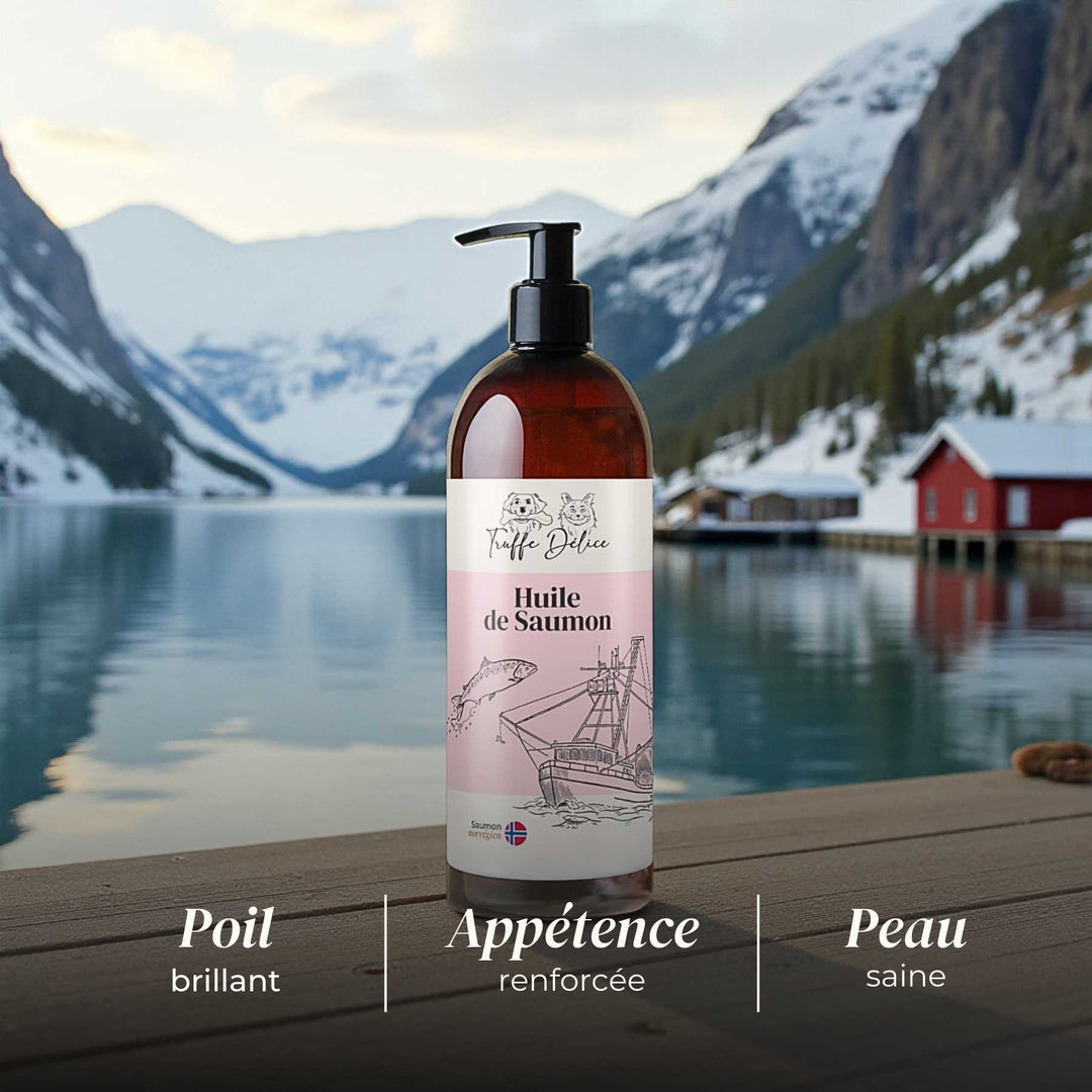 Huile de saumon chien - TRUFFE DÉLICE