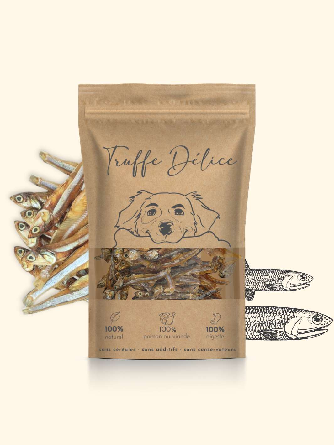 Anchois - friandise_naturelle_pour_chien - TRUFFE DÉLICE