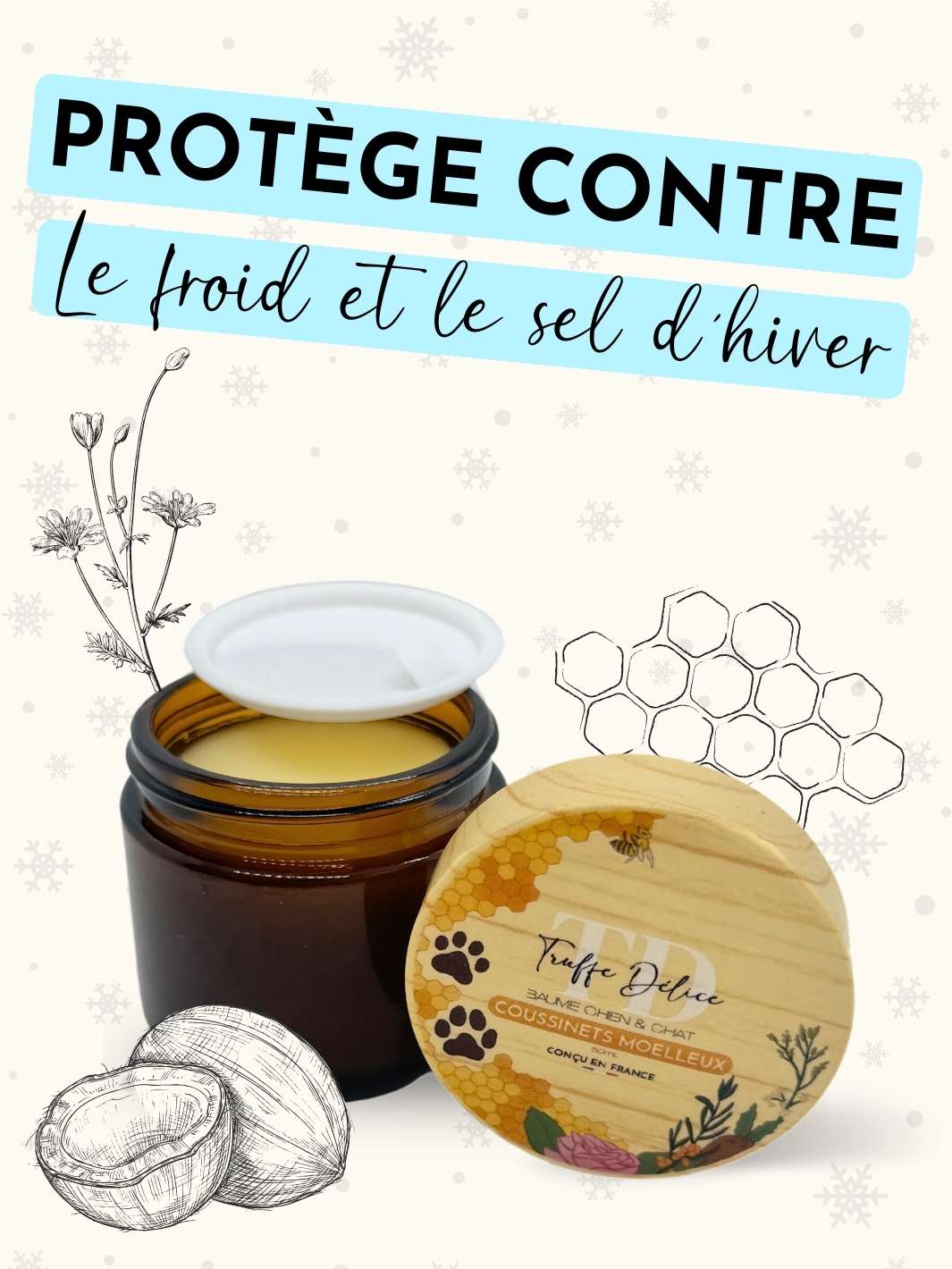 Baume coussinets moelleux - #friandise_naturelle_pour_chien# - TRUFFE DÉLICE