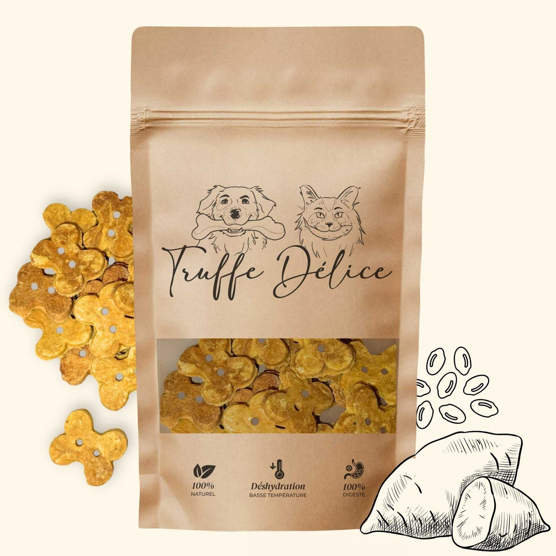 Biscuits patate douce & graines de lin - friandise_naturelle_pour_chien - TRUFFE DÉLICE