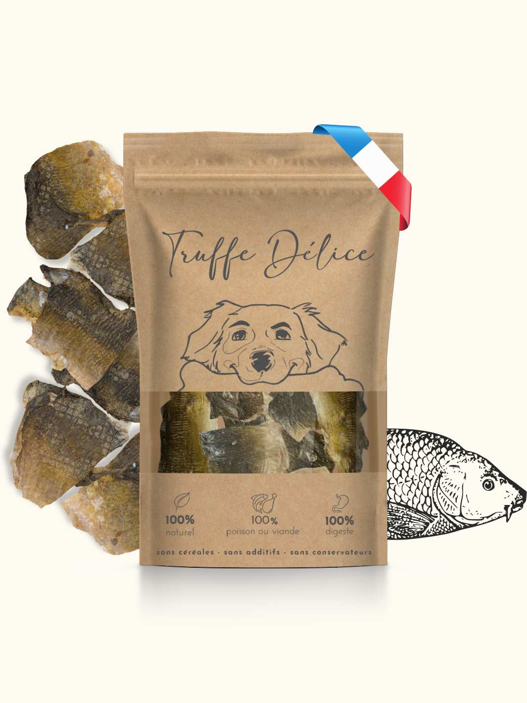 Chips de carpe - #friandise_naturelle_pour_chien# - Truffe delice