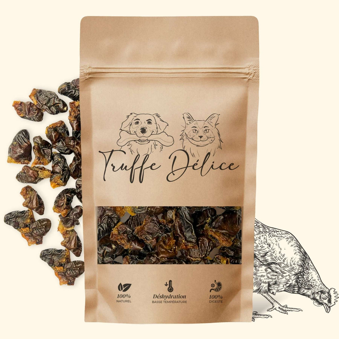Cœurs de poulet - friandise_naturelle_pour_chien - TRUFFE DÉLICE