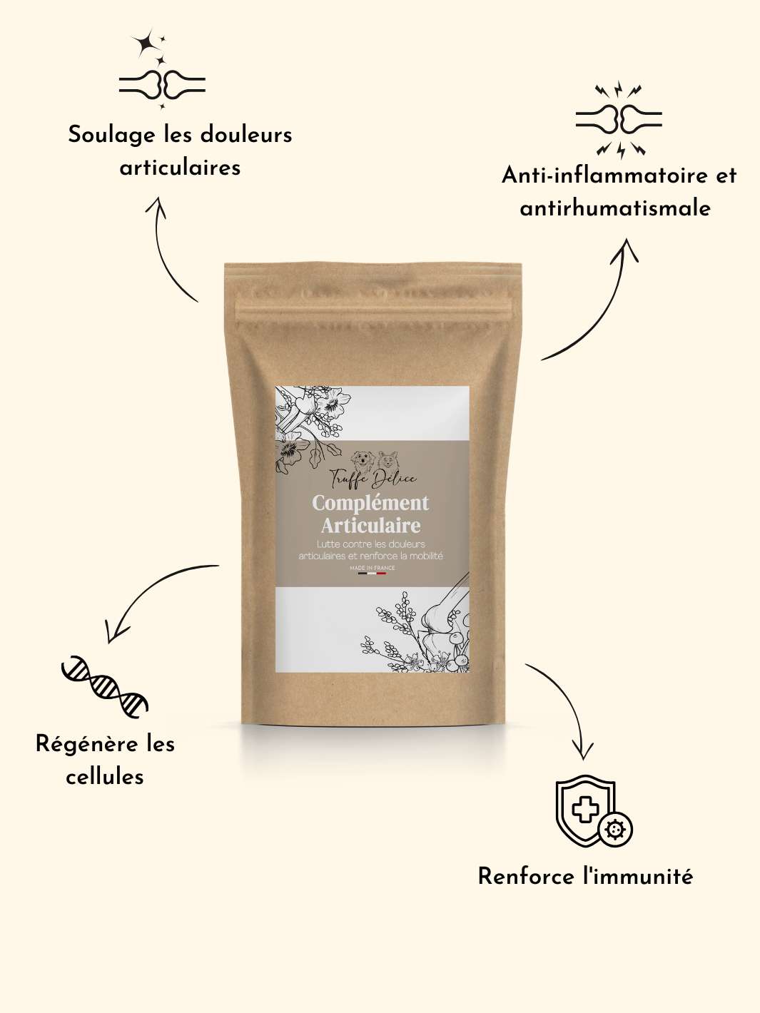 Complément alimentaire chien articulation - friandise_naturelle_pour_chien - TRUFFE DÉLICE