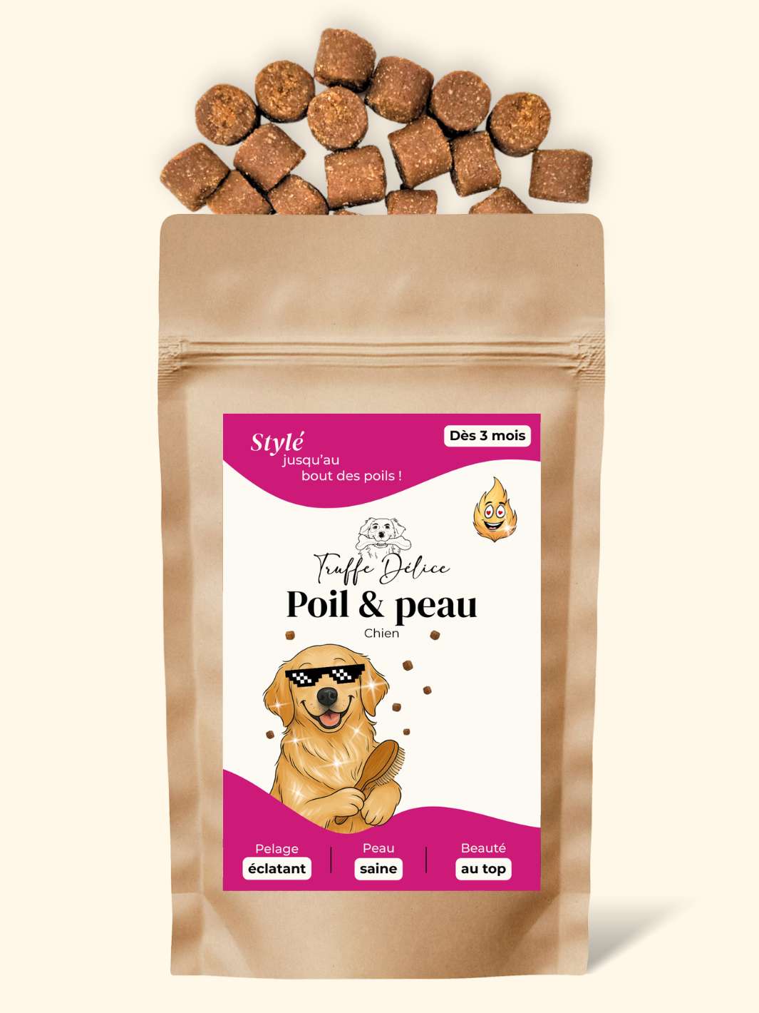 Complement alimentaire poil chien - friandise_naturelle_pour_chien - TRUFFE DÉLICE