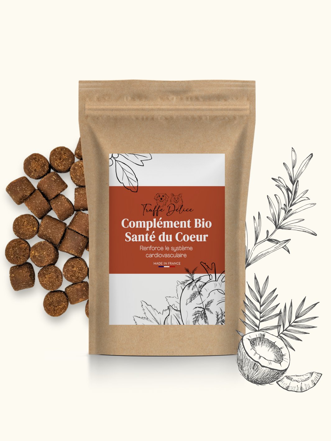 Complément santé du coeur - #friandise_naturelle_pour_chien# - TRUFFE DÉLICE