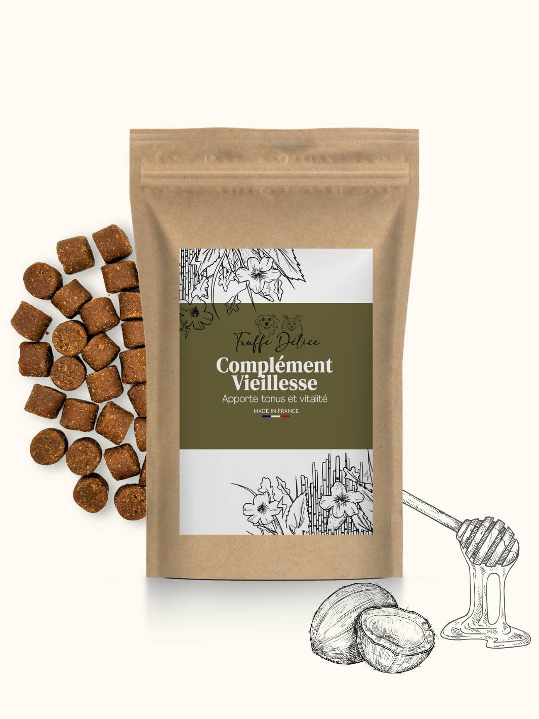 Complément vieillesse chien - friandise_naturelle_pour_chien - TRUFFE DÉLICE