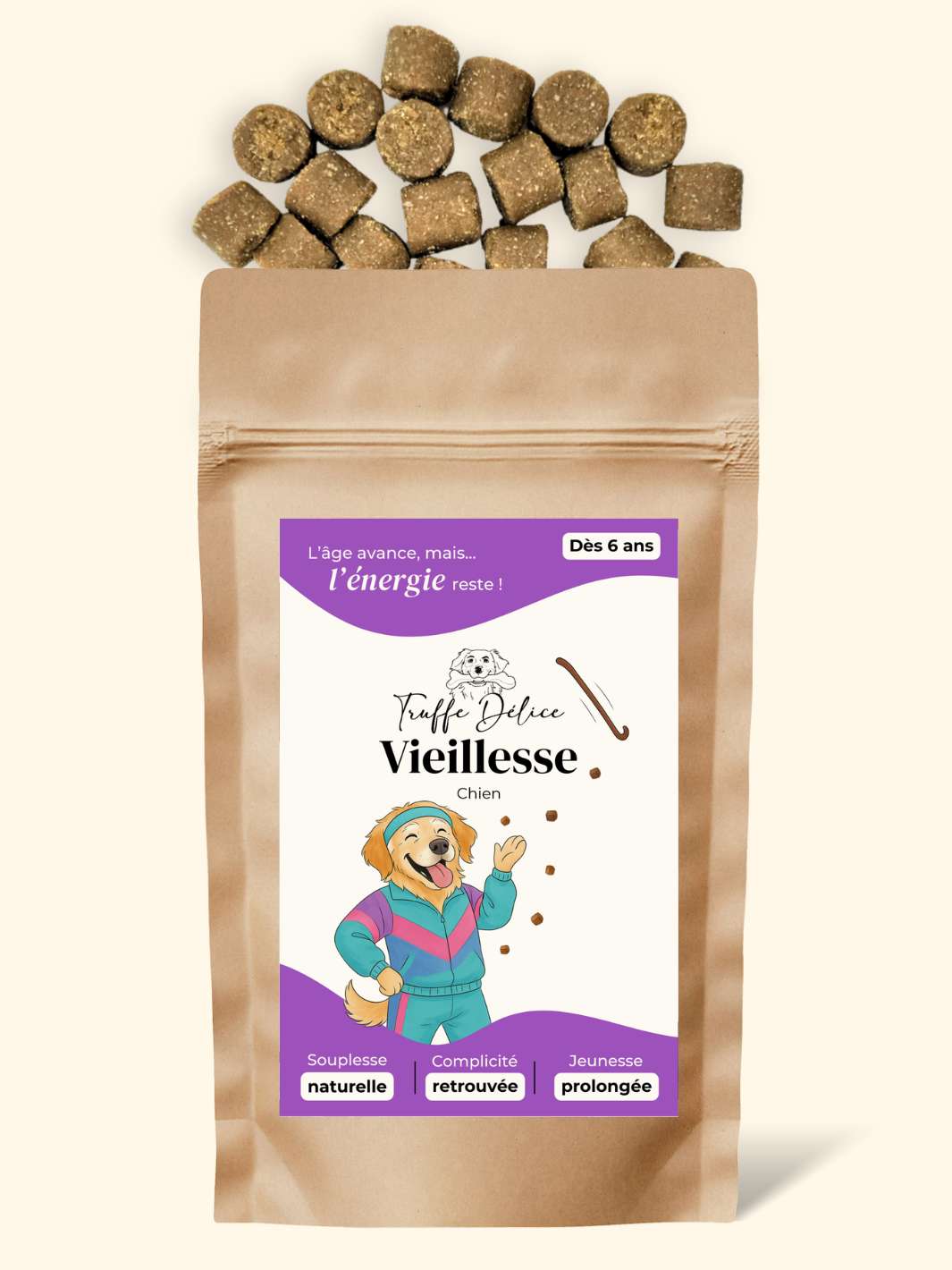 Complément vieillesse chien - friandise_naturelle_pour_chien - TRUFFE DÉLICE
