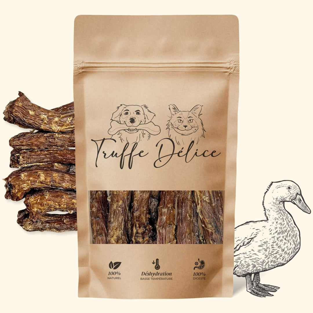 Cous de canard - friandise_naturelle_pour_chien - TRUFFE DÉLICE