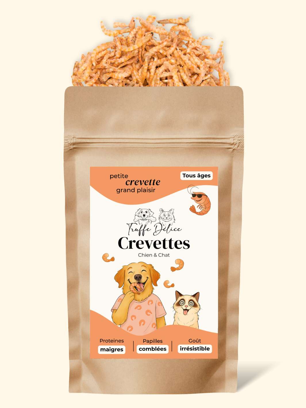 Crevette chien – friandises naturelles - Truffe Délice