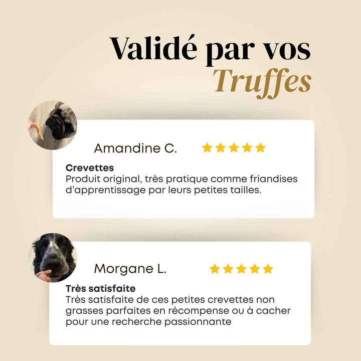 Crevettes chien - friandise_naturelle_pour_chien - TRUFFE DÉLICE