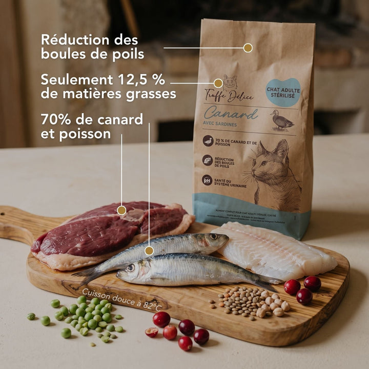 Croquettes Chat Adulte – Canard & Sardines - friandise_naturelle_pour_chien - TRUFFE DÉLICE