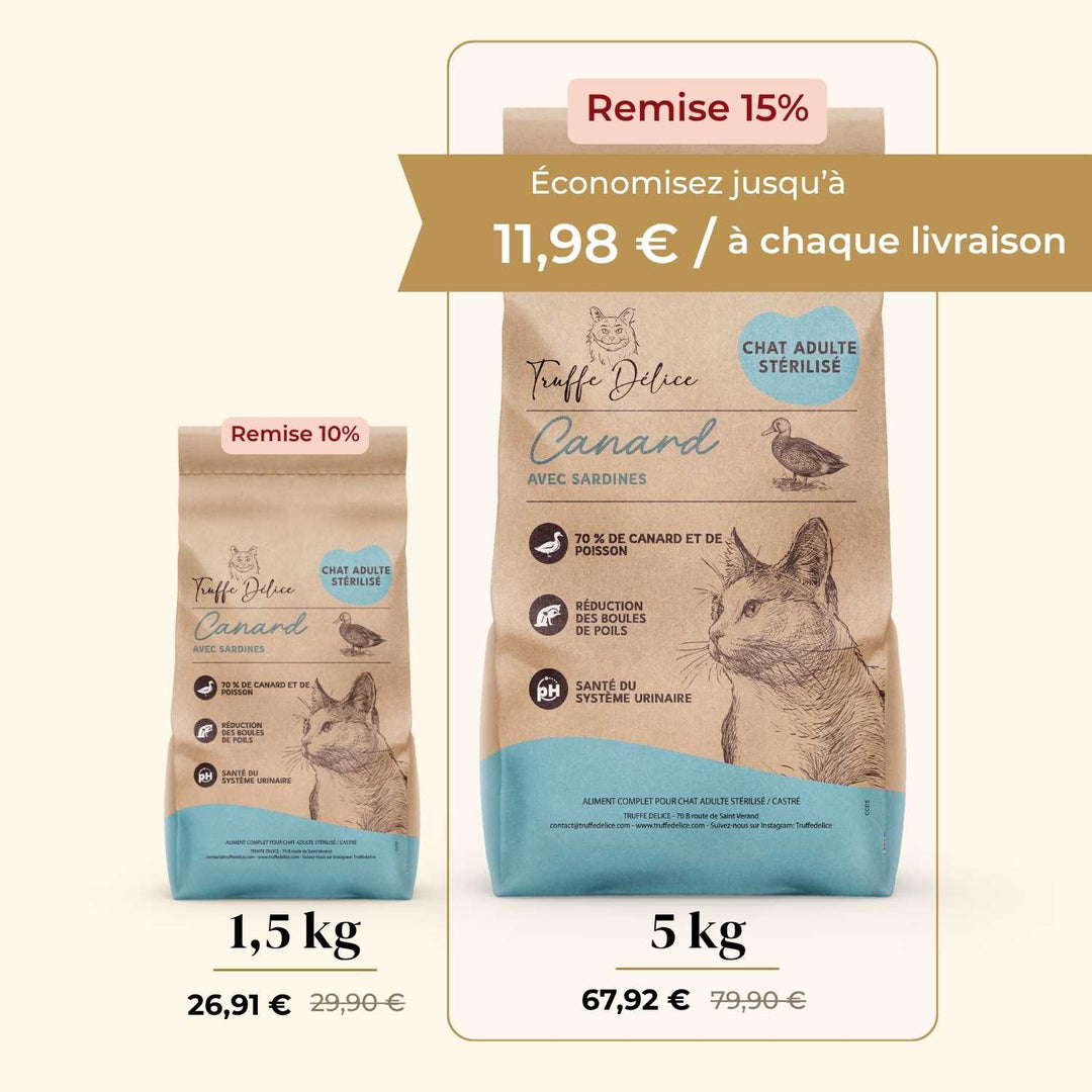 Croquettes Chat Adulte – Canard & Sardines - friandise_naturelle_pour_chien - TRUFFE DÉLICE