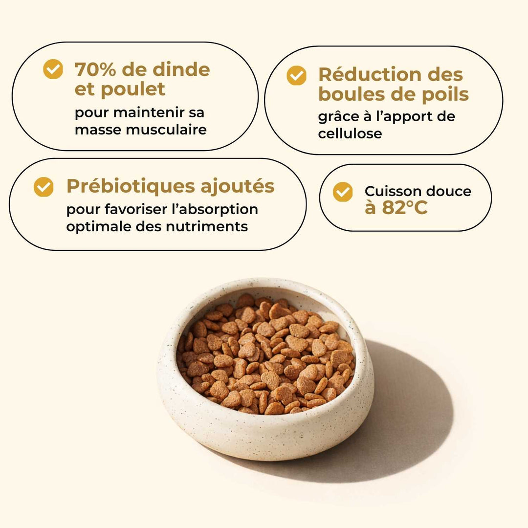 Croquettes Chat Adulte – Dinde & Poulet - friandise_naturelle_pour_chien - TRUFFE DÉLICE