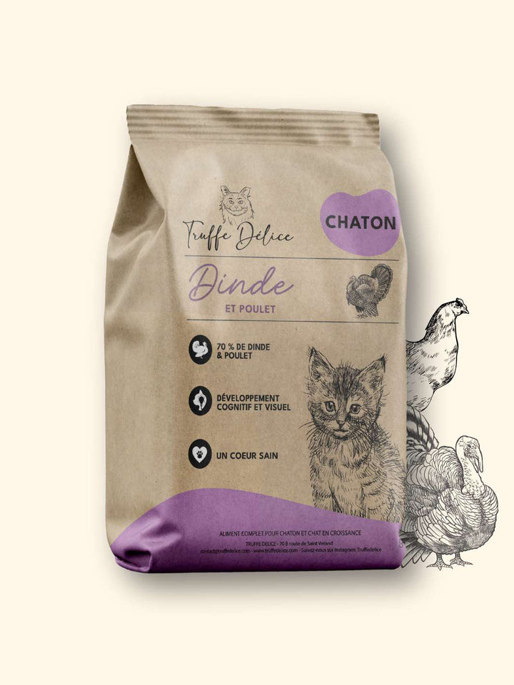 Croquettes chaton - Dinde et poulet - friandise_naturelle_pour_chien - TRUFFE DÉLICE
