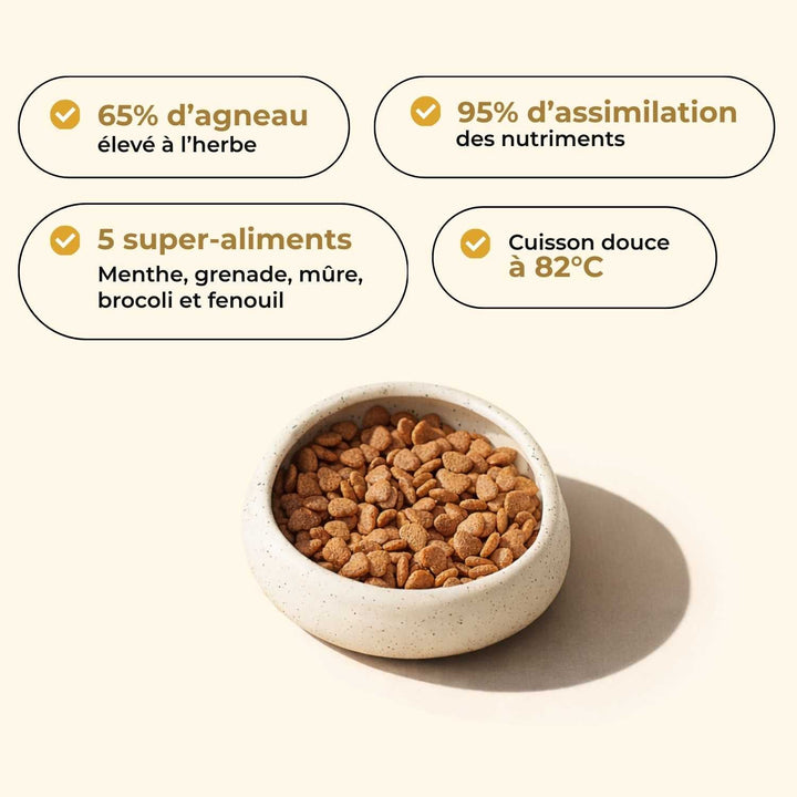 Croquettes chien adulte - Agneau élevé à l'herbe - friandise_naturelle_pour_chien - TRUFFE DÉLICE