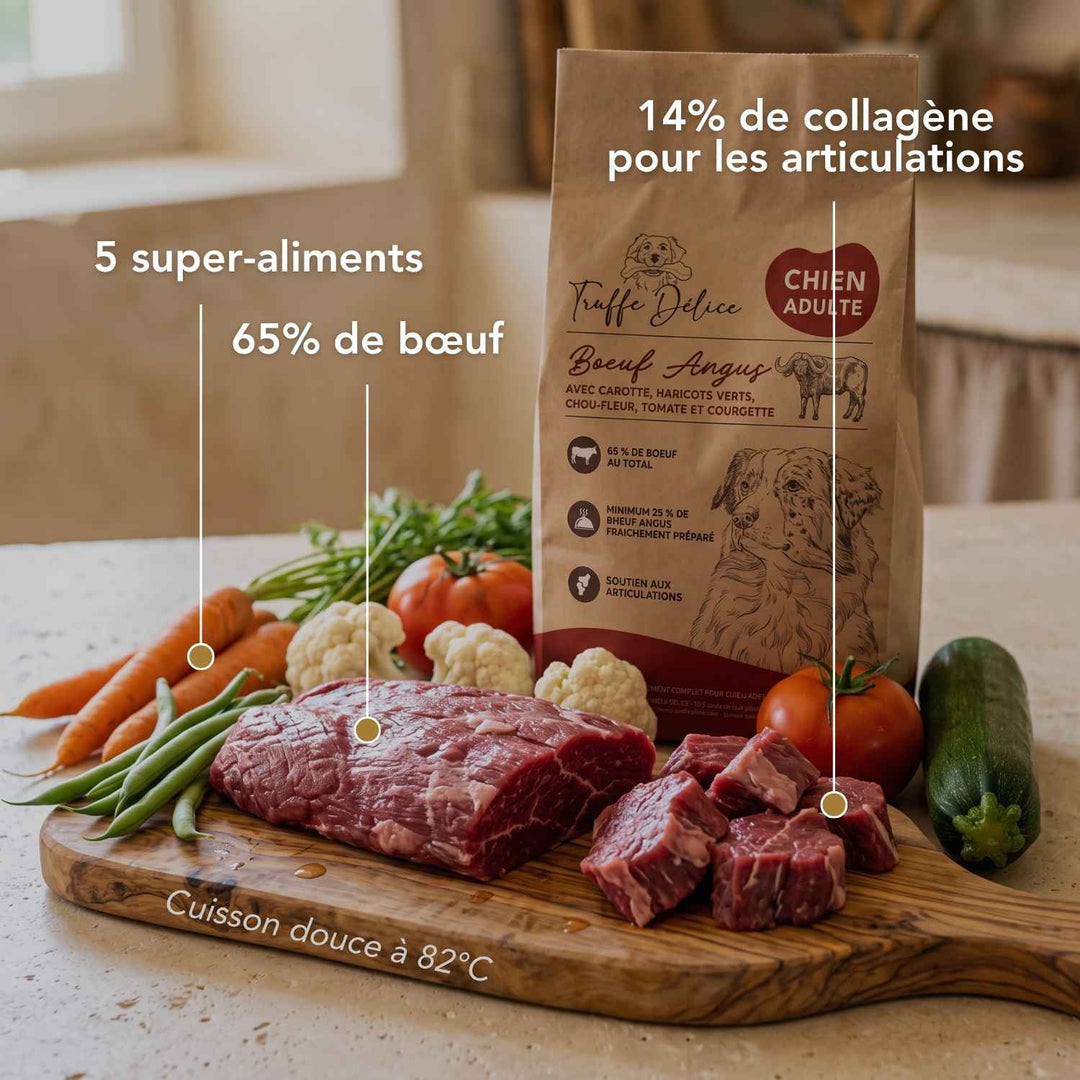 Croquettes chien adulte - Bœuf Angus - friandise_naturelle_pour_chien - TRUFFE DÉLICE