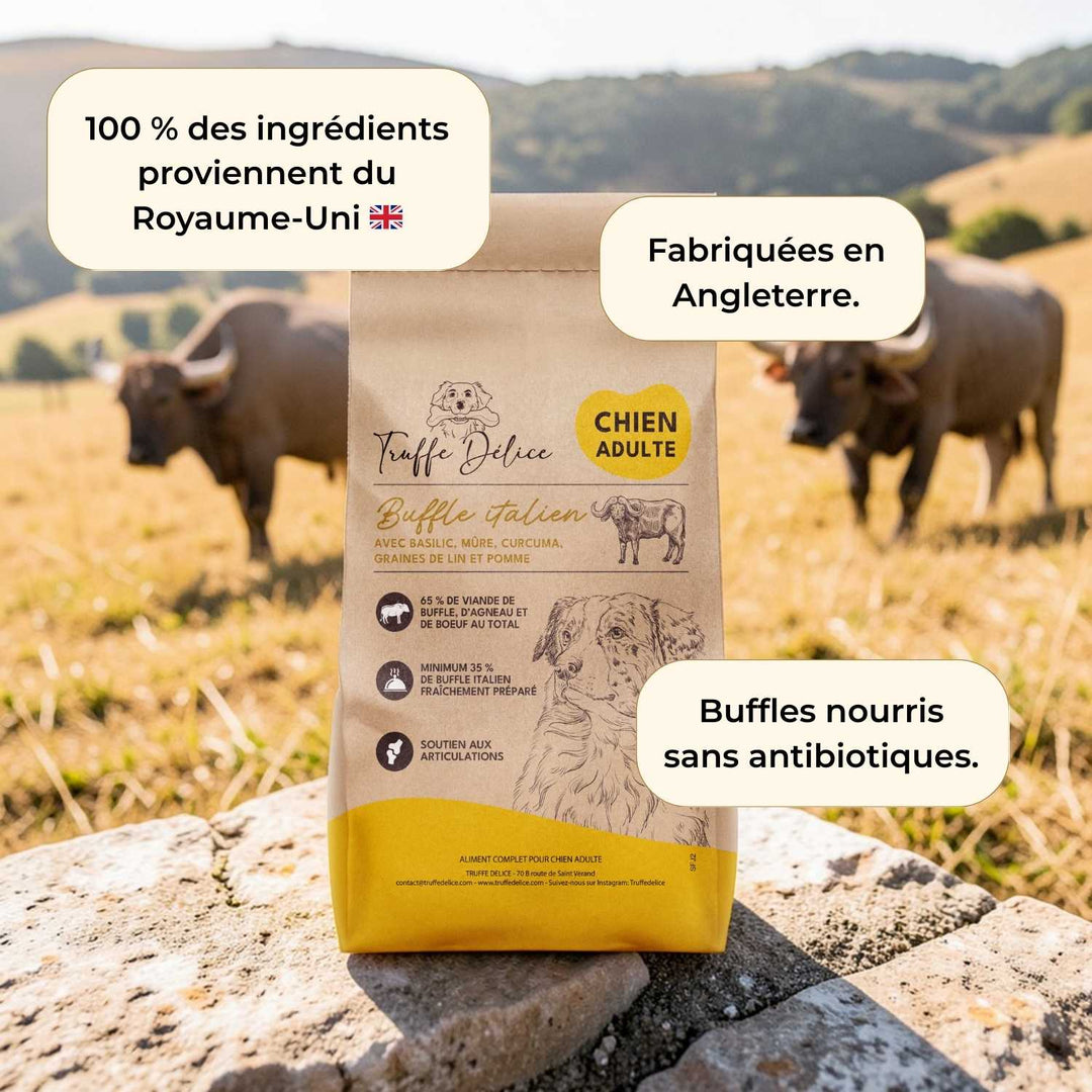 Croquettes chien adulte - Buffle Italien - friandise_naturelle_pour_chien - TRUFFE DÉLICE