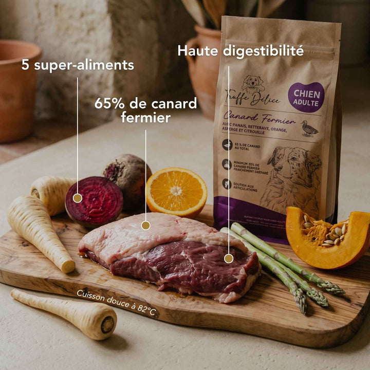 Croquettes chien adulte - Canard Fermier - friandise_naturelle_pour_chien - TRUFFE DÉLICE