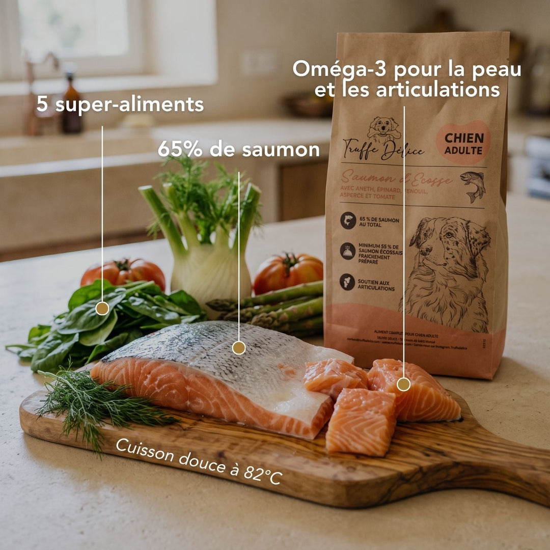 Croquettes chien adulte - Saumon d'Écosse - friandise_naturelle_pour_chien - TRUFFE DÉLICE