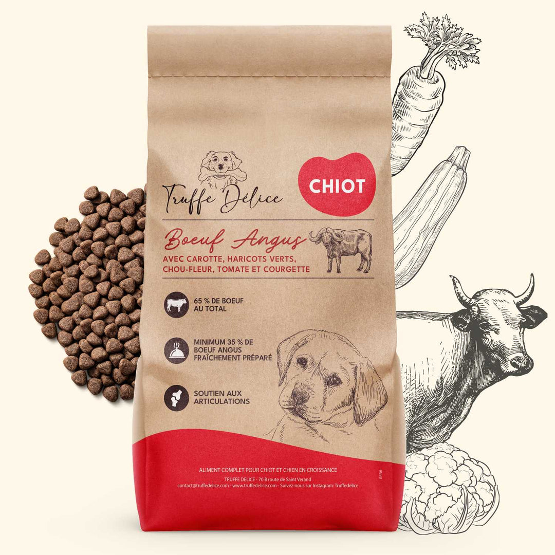Croquettes chiot - Bœuf Angus - friandise_naturelle_pour_chien - TRUFFE DÉLICE
