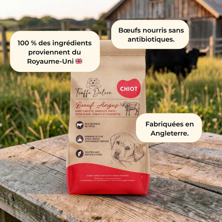 Croquettes chiot - Bœuf Angus - friandise_naturelle_pour_chien - TRUFFE DÉLICE