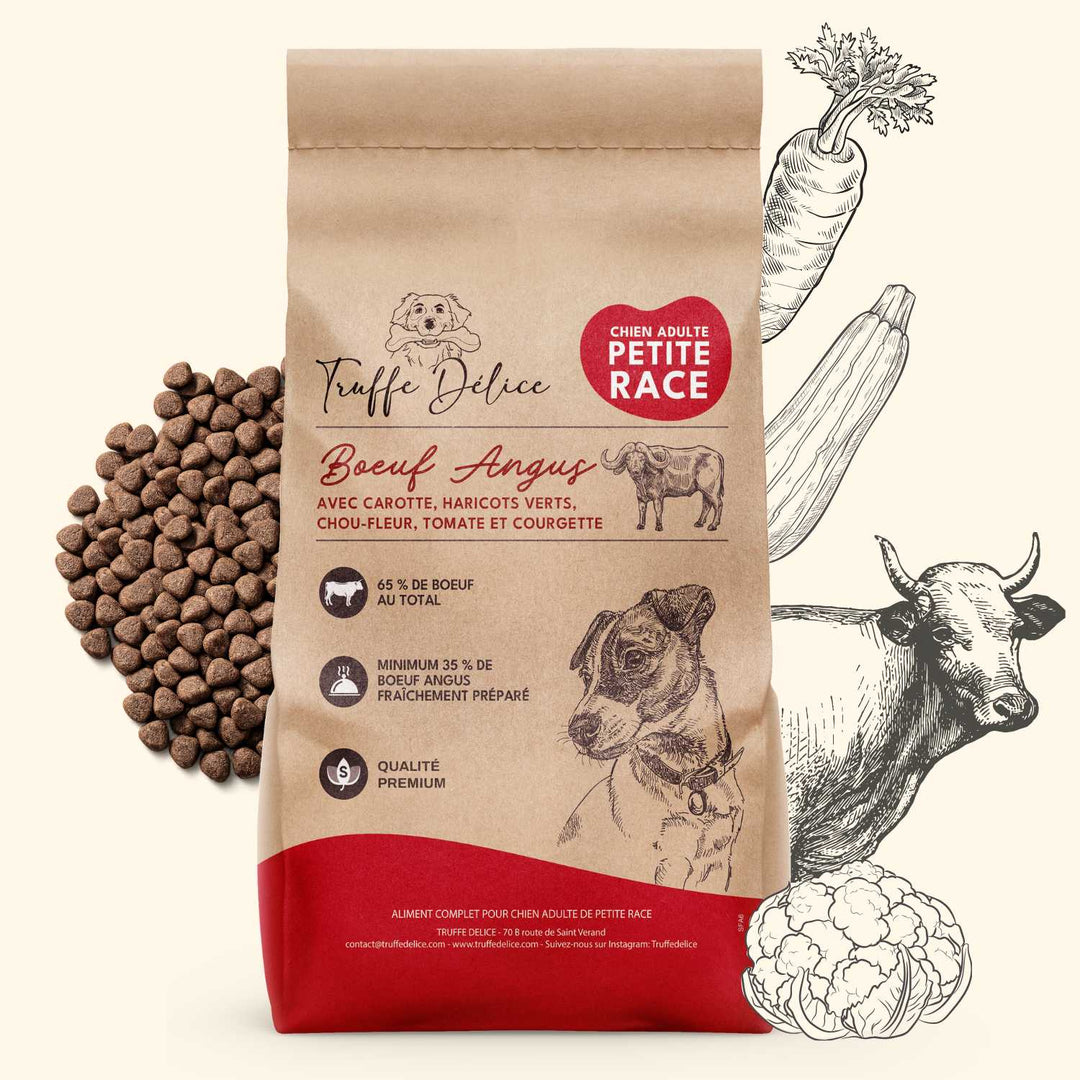 Croquettes petit chien adulte - Bœuf Angus - friandise_naturelle_pour_chien - TRUFFE DÉLICE