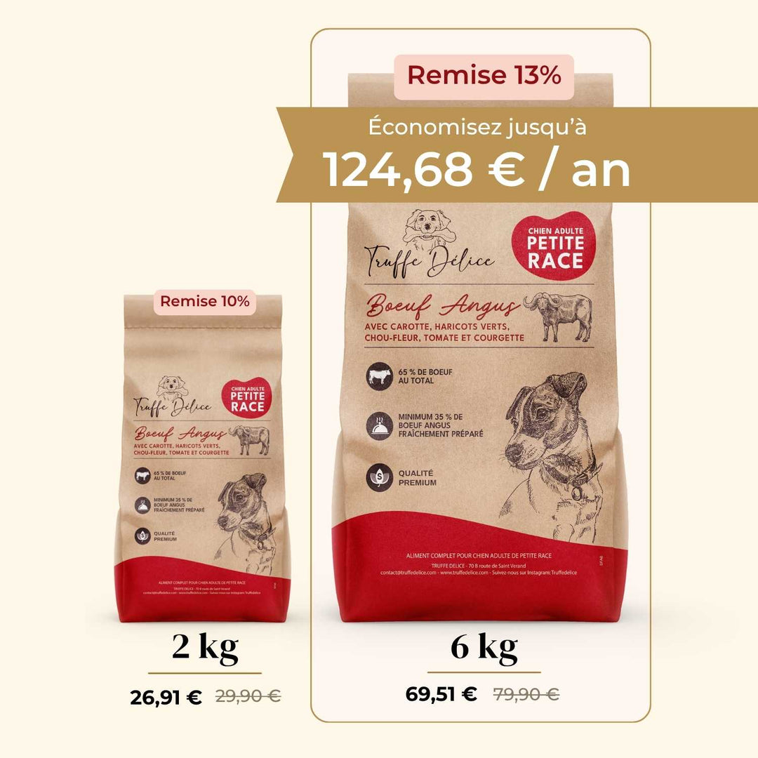 Croquettes petit chien adulte - Bœuf Angus - friandise_naturelle_pour_chien - TRUFFE DÉLICE