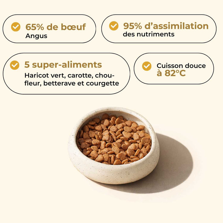 Croquettes petit chien adulte - Bœuf Angus - friandise_naturelle_pour_chien - TRUFFE DÉLICE