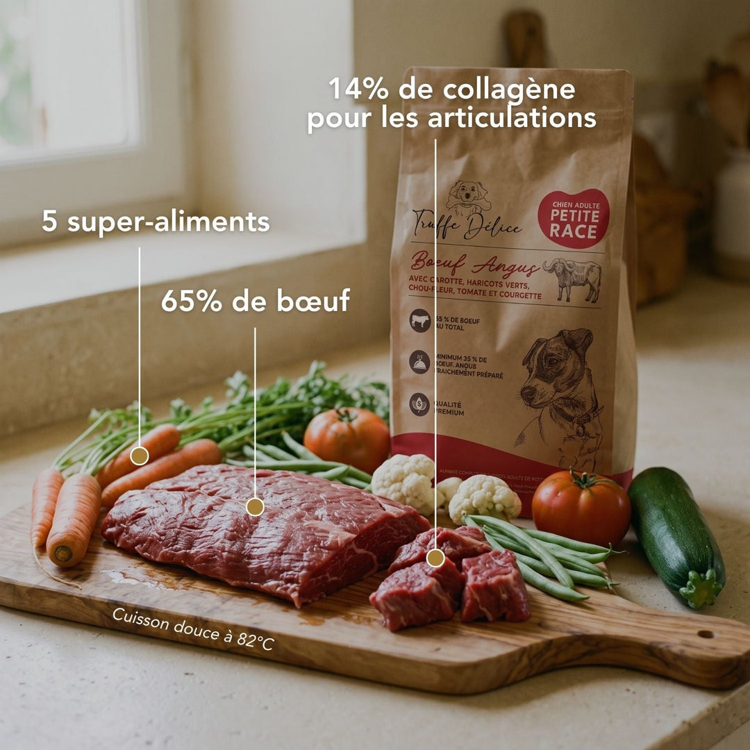 Croquettes petit chien adulte - Bœuf Angus - friandise_naturelle_pour_chien - TRUFFE DÉLICE