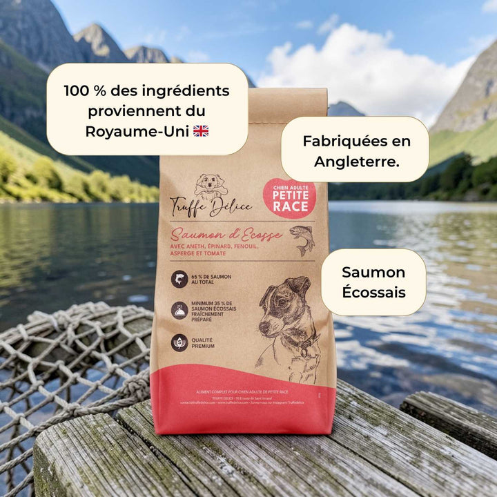 Croquettes petit chien adulte - Saumon d'Écosse - friandise_naturelle_pour_chien - TRUFFE DÉLICE