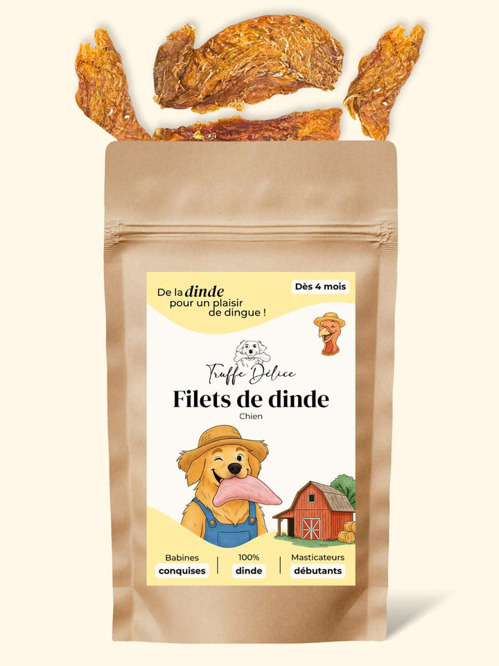Filets de dinde - friandise_naturelle_pour_chien - TRUFFE DÉLICE