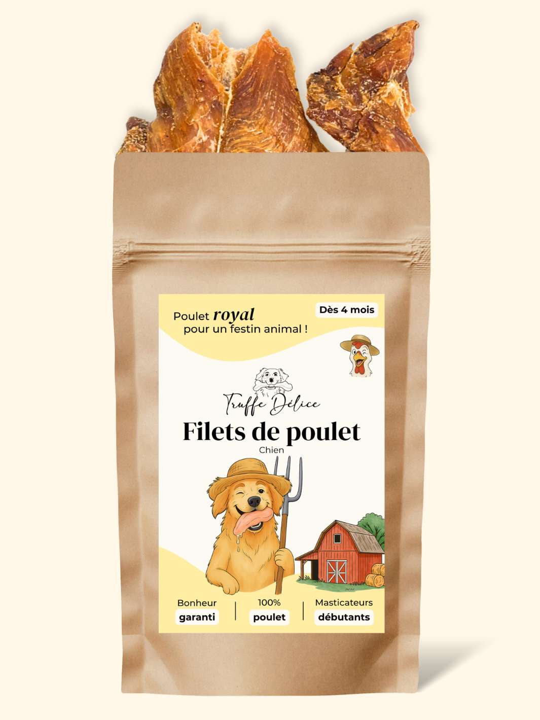Filets de poulet - friandise_naturelle_pour_chien - TRUFFE DÉLICE