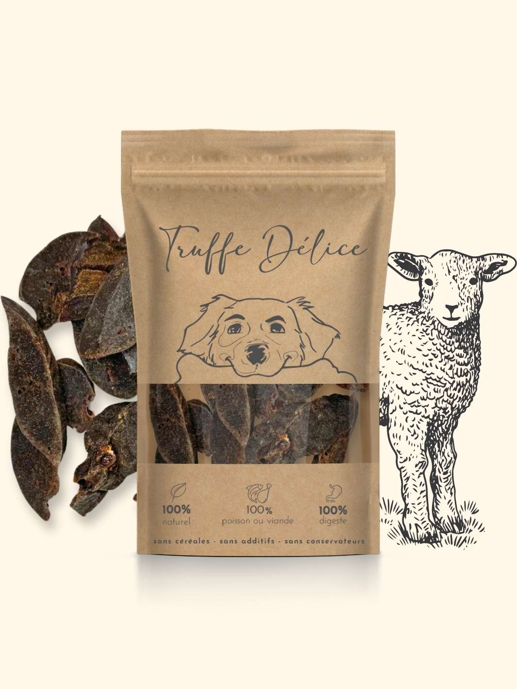 Foie d'agneau - friandise_naturelle_pour_chien - TRUFFE DÉLICE