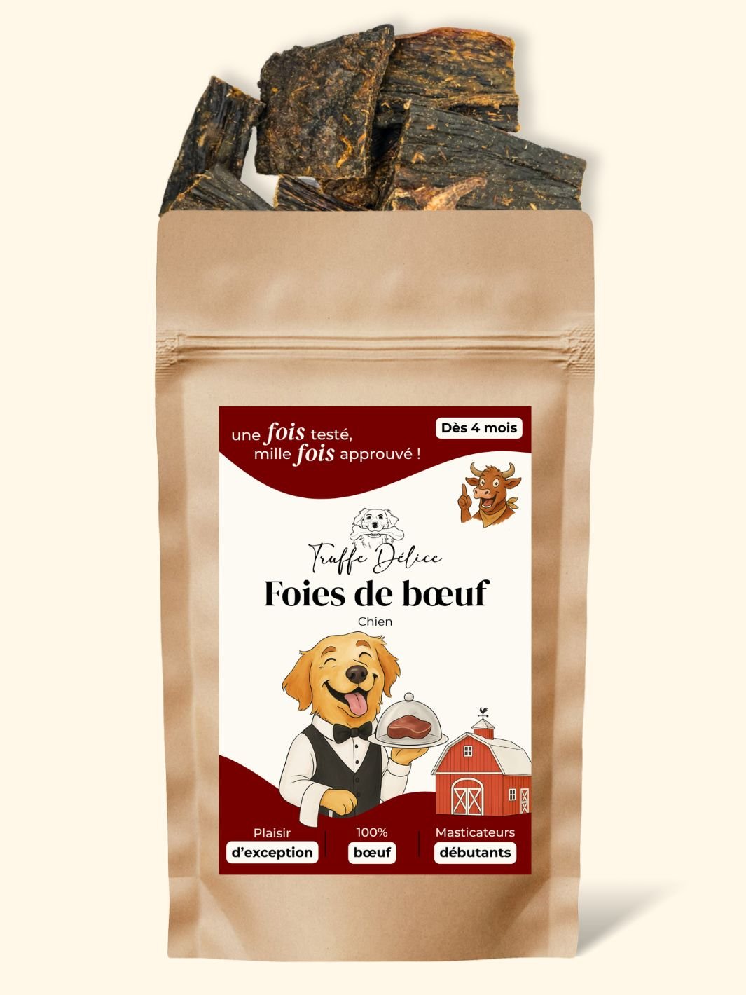Foies de bœuf - friandise_naturelle_pour_chien - TRUFFE DÉLICE