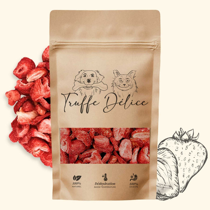 Fraise chien - friandise_naturelle_pour_chien - TRUFFE DÉLICE