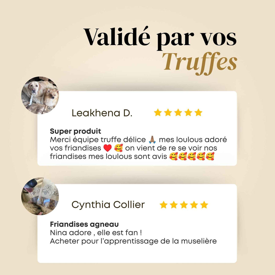 Friandises agneau - friandise_naturelle_pour_chien - TRUFFE DÉLICE