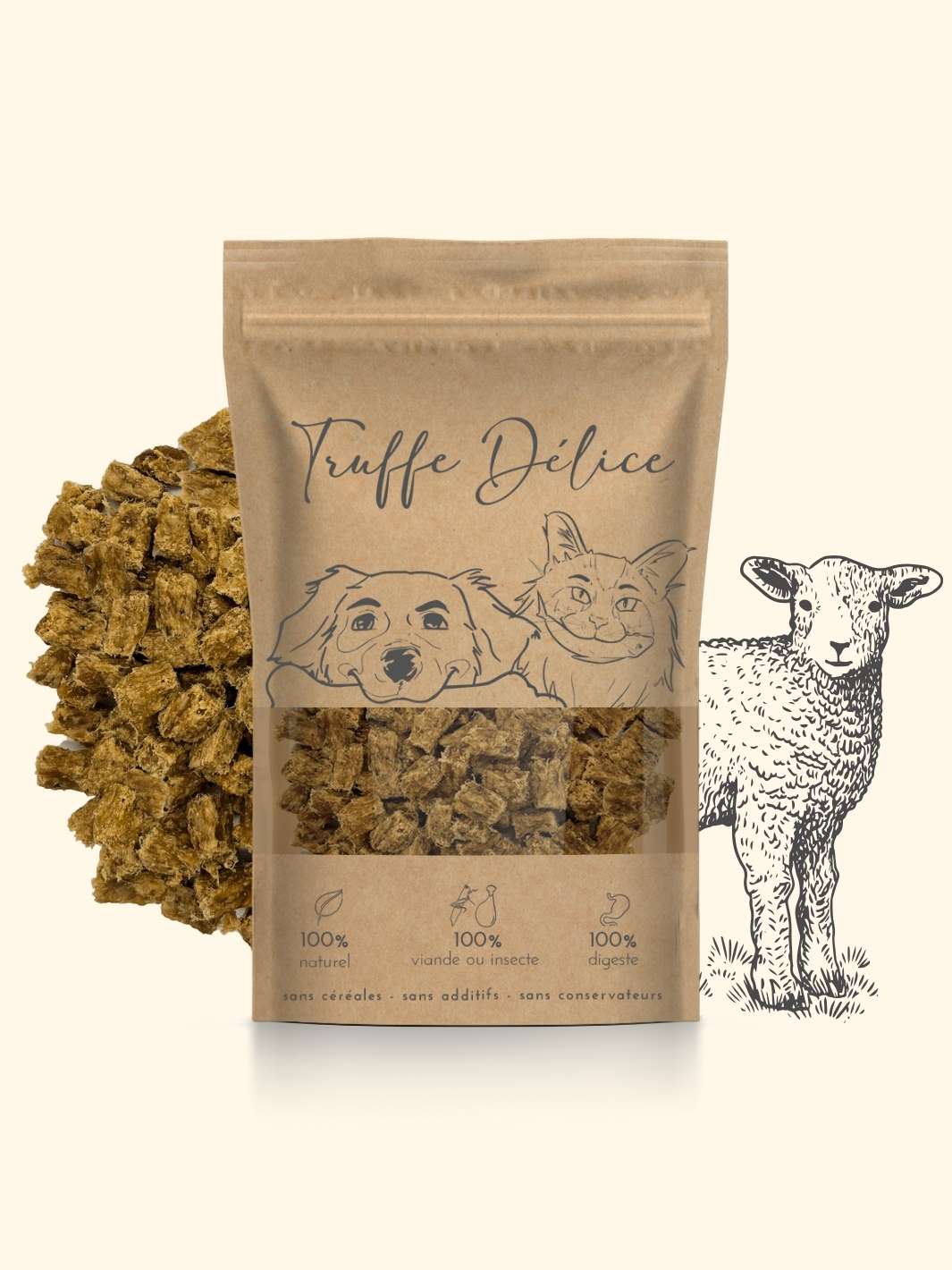 Friandises agneau - friandise_naturelle_pour_chien - TRUFFE DÉLICE
