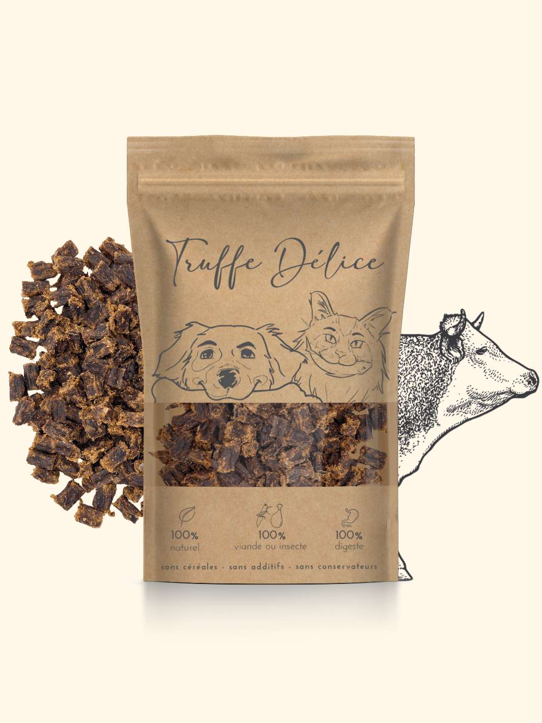 Friandises boeuf - friandise_naturelle_pour_chien - TRUFFE DÉLICE