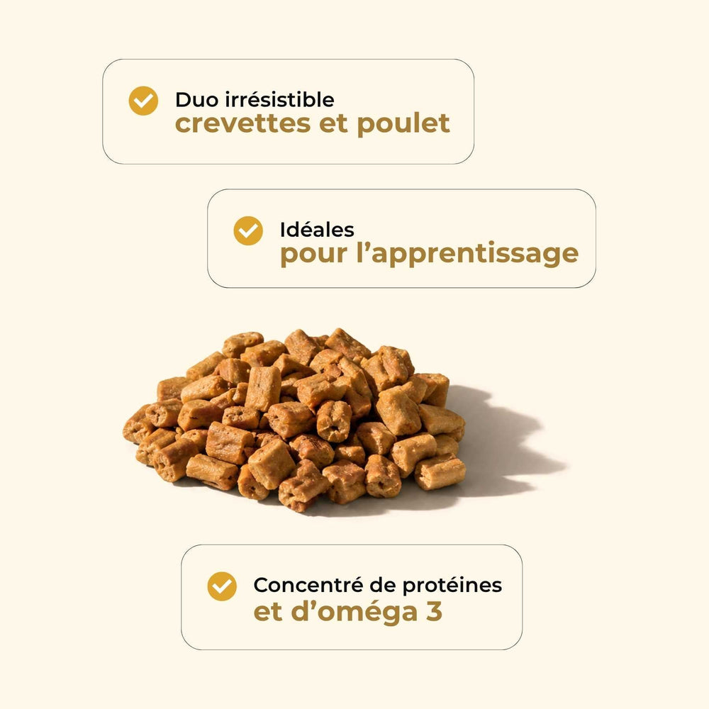 Friandises crevettes et poulet - friandise_naturelle_pour_chien - TRUFFE DÉLICE