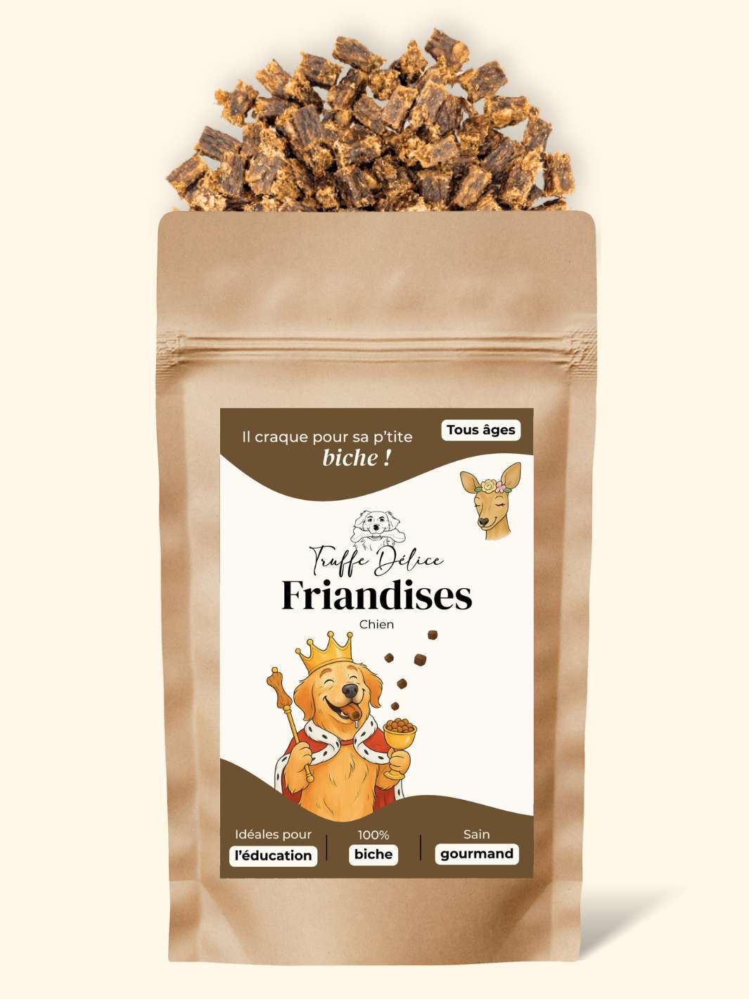 Friandises de biche - friandise_naturelle_pour_chien - TRUFFE DÉLICE