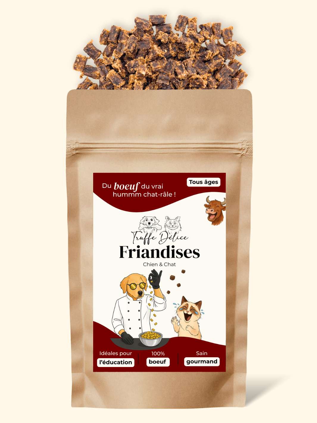 Friandises de boeuf - friandise_naturelle_pour_chien - TRUFFE DÉLICE
