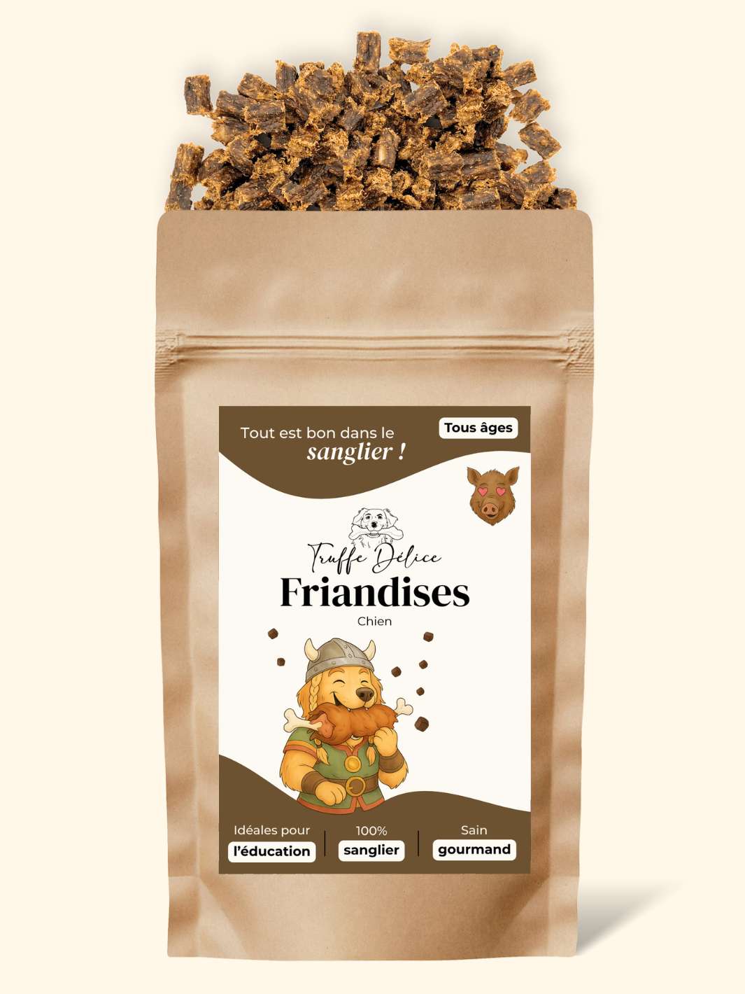 Friandises de sanglier - friandise_naturelle_pour_chien - TRUFFE DÉLICE