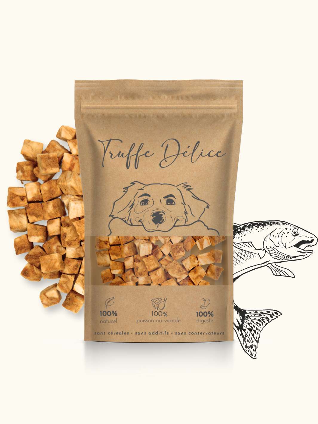 Friandises de saumon - #friandise_naturelle_pour_chien# - TRUFFE DÉLICE