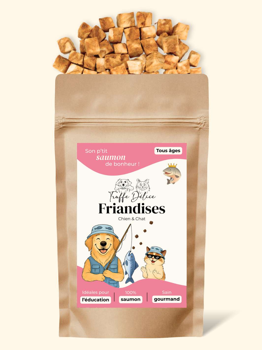 Friandises de saumon - friandise_naturelle_pour_chien - TRUFFE DÉLICE