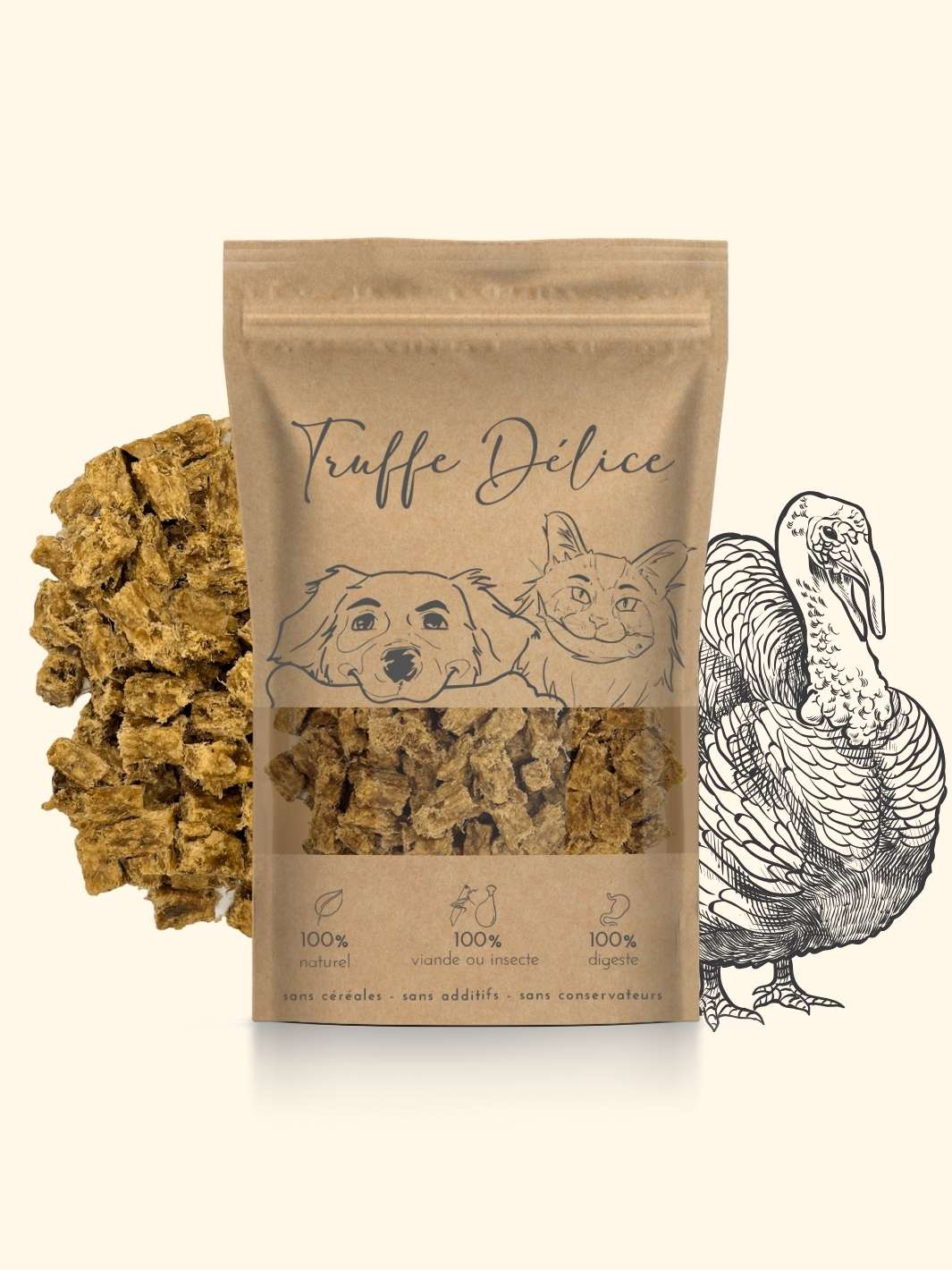 Friandises dinde - friandise_naturelle_pour_chien - TRUFFE DÉLICE