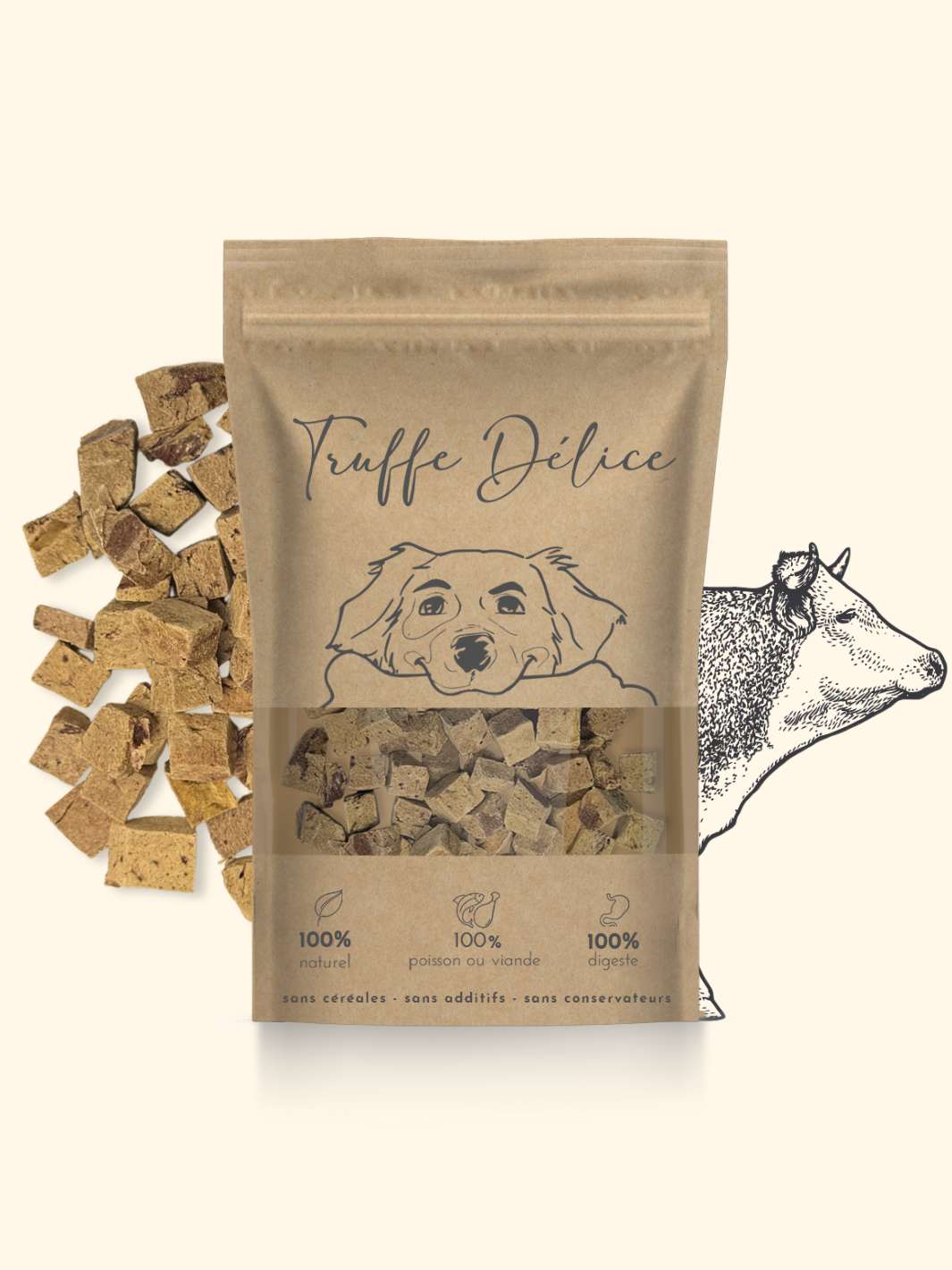 Friandises foie de boeuf - friandise_naturelle_pour_chien - TRUFFE DÉLICE